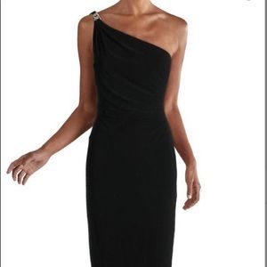 Lauren Ralph Lauren Black Asymmetric Dress sz 2